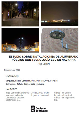 Documento de Estudio sobre instalaciones de alumbrado público ejecutadas con tecnología LED 